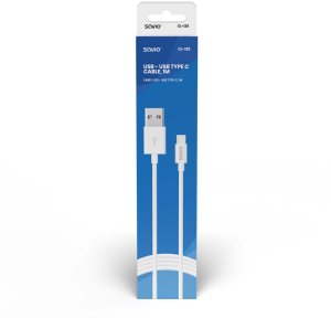 Kabel USB Savio USB-A - USB-C 1 m Biały (SAVIO CL-125) 2