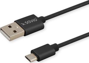Kabel USB Savio USB-A - 2 m Czarny (SAVIO CL-129) 1