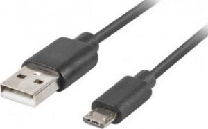 Kabel USB Lanberg USB-A - microUSB 1 m Czarny (CA-USBM-20CU-0010-BK) 1