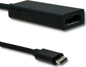 Adapter USB Qoltec USB-C - DisplayPort Czarny  (50377) 1