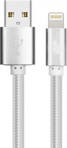 Kabel USB TB Print USB-A - Lightning 1.5 m Srebrny (AKTBXKUAMFIW15S) 3
