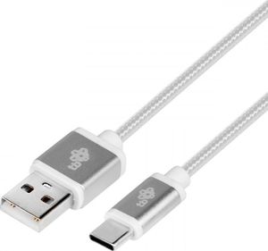 Kabel USB TB Print USB-A - USB-C 1.5 m Srebrny (AKTBXKUCSBA150V) 1