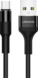 Kabel USB Usams USB-A - microUSB 1.2 m Czarny (SJ224USB01) 1