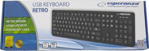 Klawiatura Esperanza EK131 Retro Przewodowa Czarna US (EK131) 2