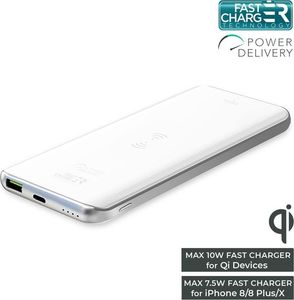 Powerbank Puro Wireless Slim 8000mAh Biały 2
