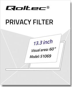 Filtr Qoltec Qoltec Filtr prywatyzujący RODO do MacBook Pro Touch Bar (2016-2018) | 13.3'' 2