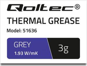 Pasta termoprzewodząca Qoltec Grey 3g (51636) 2