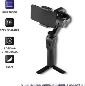 Gimbal Qoltec Qoltec Stabilizator obrazu Gimbal 3-osiowy BT 3