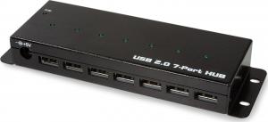 HUB USB LogiLink 2.0, 7-portowy, przemysłowy 1