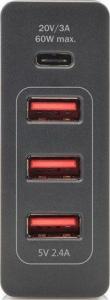 Ładowarka Digitus DA-10195 3x USB-A 1x USB-C 2.4 A (DA-10195) 2