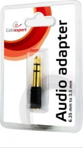 Adapter AV Gembird Jack 6.35mm - Jack 3.5mm czarny (A-6.35M-3.5F) 3