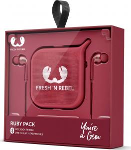 Słuchawki Fresh n Rebel Fresh 'n Rebel Gift Pack Vibe & Pebble Ruby 1