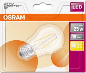 Osram LED STAR CL P GL FR 25 non-dim 2,5W/827 E27 3