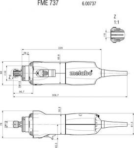 Frezarka Metabo Metabo FME 737 napęd frezarski - silnik do frezarki górnowrzecionowej 2
