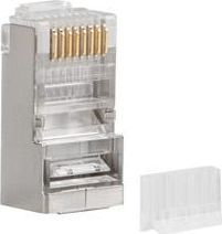 Lanberg Wtyk sieciowy RJ45 8P8C kat.6 FTP (100szt) z prowadnicš do linki i do drutu -PLS-6000 4