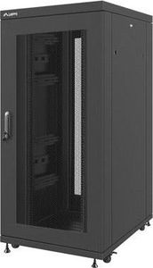 Szafa Lanberg Szafa rack stojąca 19 cali 27U 800x1000mm czarna (drzwi perforowane) -FF02-8027M-23B 1