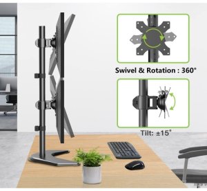 Techly Stojak biurkowy na 2 monitory 13" - 27" (ICA-LCD 2520V) 8