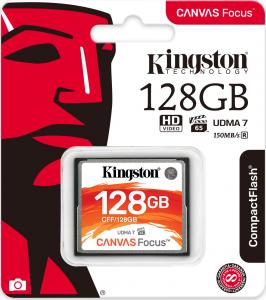 Karta Kingston CompactFlash Canvas Focus Compact Flash 128 GB  (CFF/128GB) 1