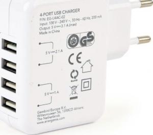 Ładowarka Energenie EG-U4AC-02 4x USB-A 3.1 A (EG-U4AC-02) 3