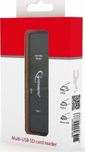 Czytnik Gembird USB 2.0/USB-C/microUSB (UHB-CR3IN1-01) 2