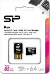 Karta Silicon Power Silicon Power Key USB Czytnik kart microSD / SDHC / SDXC + karta pamięci 64GB 1