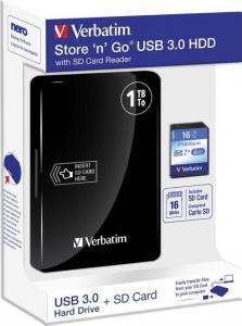 Dysk zewnętrzny HDD Verbatim HDD Store 'n' Go 1 TB Czarny (53421) 2