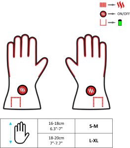 Glovii Ogrzewane termoaktywne rękawiczki uniwersalne, L-XL jasnoszare 8