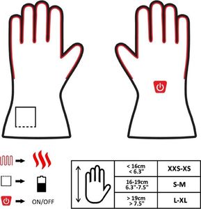 Glovii Ogrzewane termoaktywne rękawiczki uniwersalne, S-M, jasnoszare 10