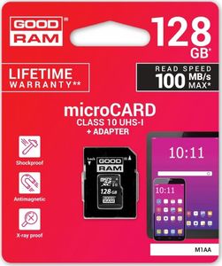 Karta GoodRam MicroSDXC 128 GB Class 10 UHS-I/U1  (M1AA-1280R12                   ) 2