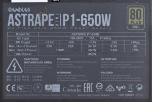 Zasilacz Gamdias GAMDIAS ASTRAPE P1-650G 650W (16201-00150-10000-G) 7