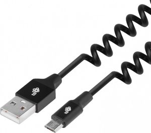Kabel USB TB Print USB-Micro USB 1m spirala, czarny 1