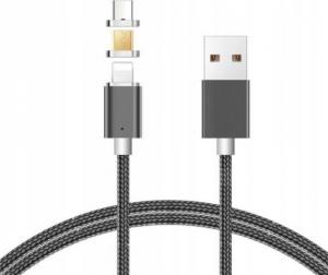 Kabel USB Libox USB-A - Lightning 1 m Szary (LB0114) 1