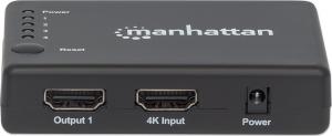 Manhattan ROZDZIELACZ SPLITTER AV HDMI 1.4 1X4 4K 30HZ UHD 3D (207706) 3