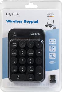 Klawiatura LogiLink ID0173 Bezprzewodowa Czarna US (ID0173) 7