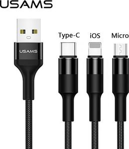 Kabel USB Usams USB-A - 1.5 m Czarny (SJ2193IN101) 1
