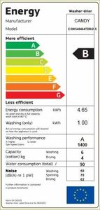 Pralko-suszarka Candy CSWS40464TDR/2-S 2