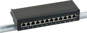 EFB EFB Mini-Patchpanel STP 12xRJ45 Cat.5e,10" 1HE, schwarz 3