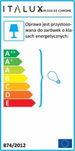 Lampa wisząca Italux Millenia DS-M-010-03 CHROME 4