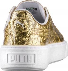 Puma Buty damskie Basket Platform Glitter złote r. 40 3