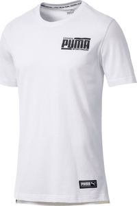 Puma Koszulka męska Athletics elevated biało-czarna r. XL 1