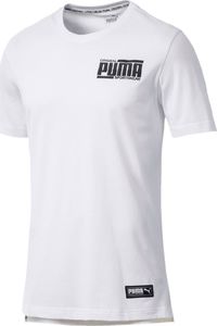 Puma Koszulka męska Athletics elevated biało-czarna r. L 1