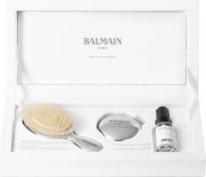 Balmain Luxury Set Silver Brush + Silver Pocket Mirror + Silk Perfume 50ml 1