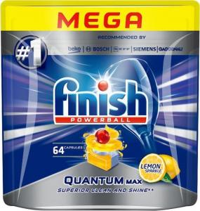 Finish Powerball Quantum Max Lemon Sparkle tabletki do mycia naczyń w zmywarkach 64szt 1