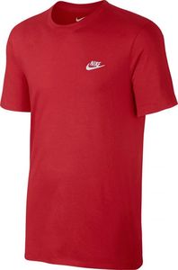 Nike Koszulka męska NSW Club EMBRD FTRA czerwona r. XL (827021-659) 1