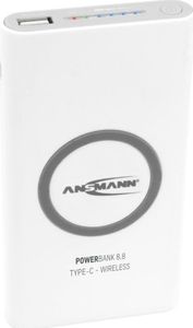 Powerbank Ansmann 8.8 Type C Wireless 8000 mAh Biały  (1700-0098) 1