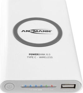 Powerbank Ansmann 8.8 Type C Wireless 8000mAh Biały 4