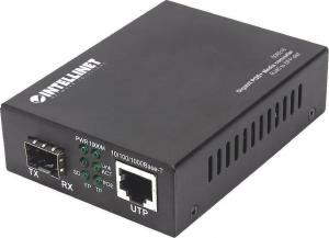 Konwerter światłowodowy Intellinet Network Solutions Intellinet 508216 Media konwerter Gigabit 1000Base-T RJ45 na Slot SFP, injector PoE+ (508216) - NET-WRPA-INN-029 1