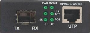 Konwerter światłowodowy Intellinet Network Solutions Intellinet 508216 Media konwerter Gigabit 1000Base-T RJ45 na Slot SFP, injector PoE+ (508216) - NET-WRPA-INN-029 3