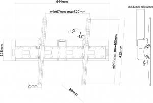 Neomounts Uchwyt ścienny LFD-W2640MP 37'' - 75'' 2