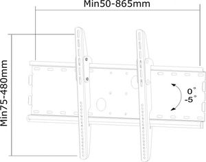 Neomounts Uchwyt ścienny PLASMA-W100BLACK 37'' - 85'' 2